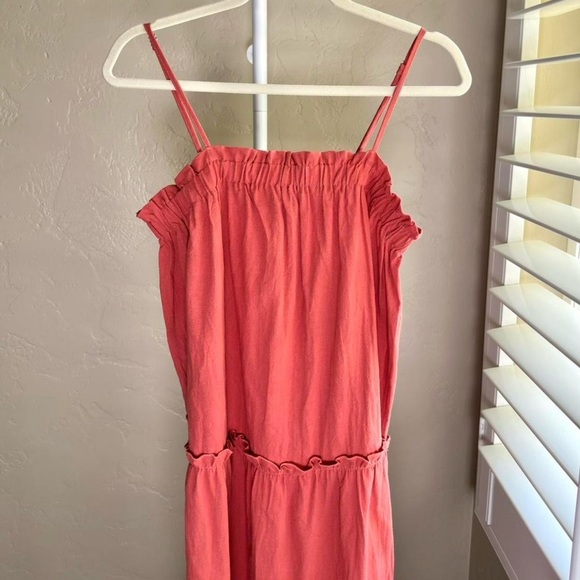 NWOT: Sleeveless Maxi Dress Size Medium in Coral / Burnt Orange - Picture 2 of 5